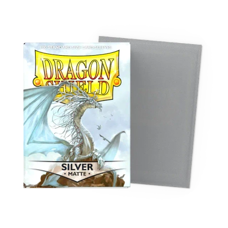 Koszulki na karty Dragon Shield - Matte Sleeves - Silver (100 szt.)