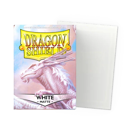 Koszulki na karty Dragon Shield - Matte Sleeves - White (100 szt.)