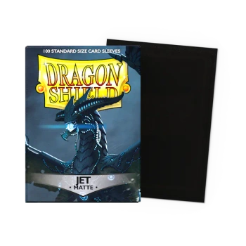 Koszulki na karty Dragon Shield - Matte Sleeves - Jet (100 szt.)