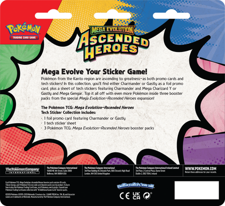 Pokémon TCG: Mega Evolution - Ascended Heroes - Tech Sticker Collection - Gastly/Mega Gengar