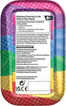 Pokémon TCG: Mega Evolution - Ascended Heroes- Mini Tin - Zorua/Cramorant