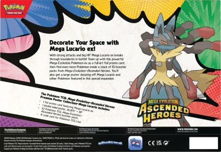 Pokémon TCG: Mega Evolution - Ascended Heroes - Premium Poster Collection - Lucario